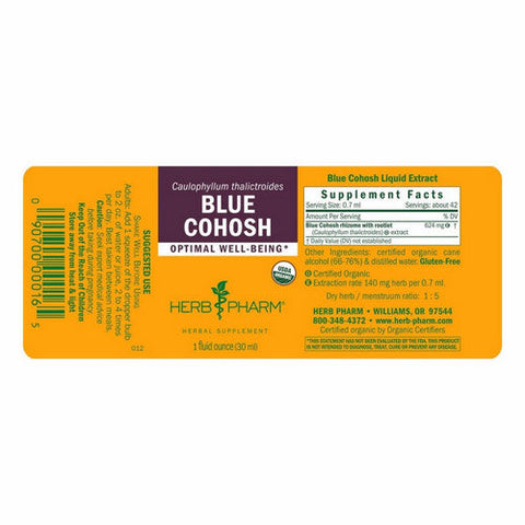 Herb Pharm, Blue Cohosh, 1 Oz Herb Pharm