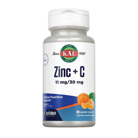 Kal, Zinc + C Tangerine, 11 Mg, 90 Count Kal