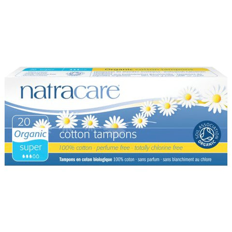 Natracare, Organic Cotton Tampons Super, SUPER, 10 CT Natracare
