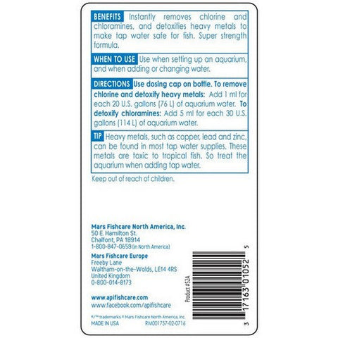 API, Tap Water Conditioner, 8 Oz API