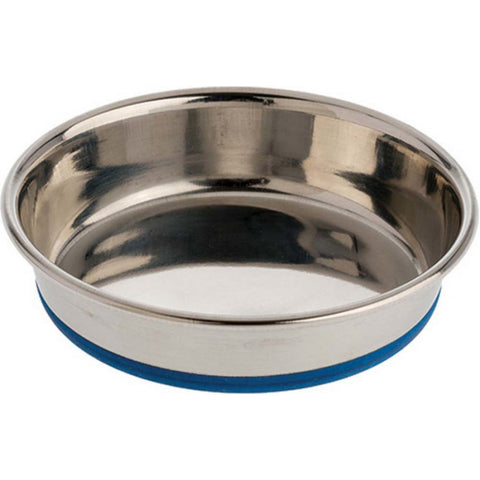 OurPets Premium Rubber Bonded Stainless Steel Cat Bowl Silver,  8 Ounces by OurPets