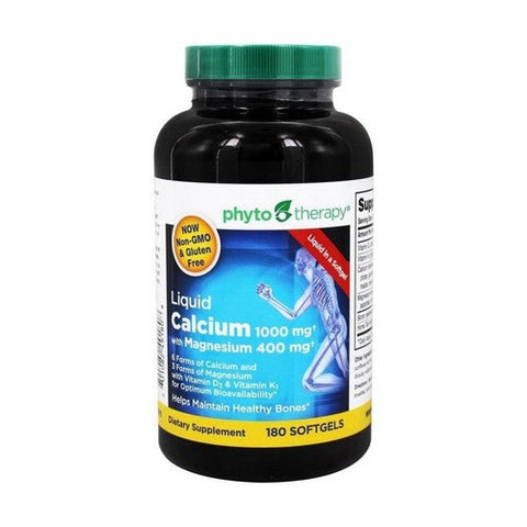 Phyto Therapy, Liquid Calcium With Magnesium, 180 Softgels Phyto Therapy