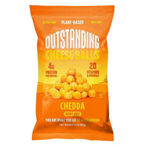 Outstanding, Cheese Balls Chedda, 3 Oz (Case Of 8) Outstanding