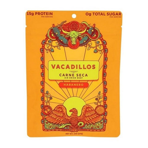 Vacadillos, Carne Seca Habanero, 2 Oz (Case Of 8) Vacadillos