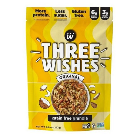 Three Wishes, Original Granola, 8 Oz (Case Of 8) Three Wishes