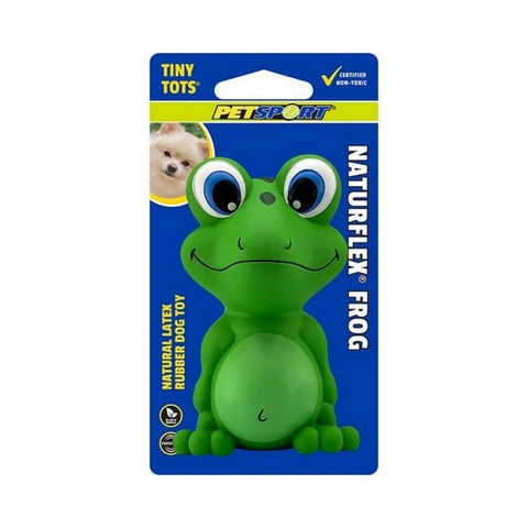 Naturflex Frog Latex Dog Toy Babies / 4.25 Inches, Green by Petsport