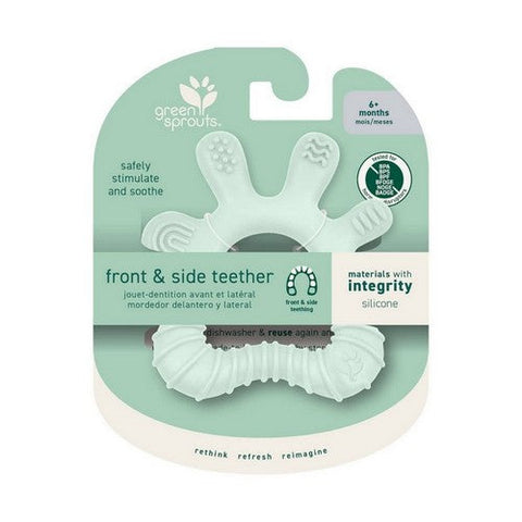 Green Sprouts, Light Sage Silicone Front And Side Teether, 1 Count Green Sprouts