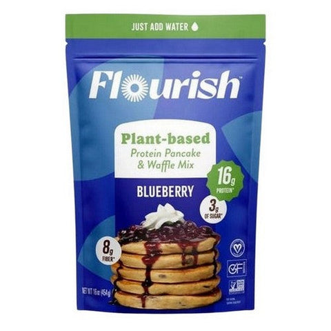 Flourish, Plant Based Blueberry Pancake Mix, 16 Oz Flourish