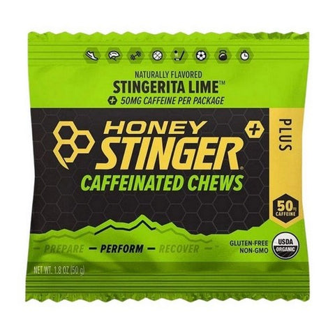 Honey Stinger, Organic Stingerita Lime Caffeinated Chews, 1.08 Oz Honey Stinger