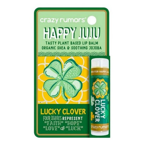 Crazy Rumors, Happy Juju Lucky Clover Lip Balm Blister Box, 0.15 Oz Crazy Rumors
