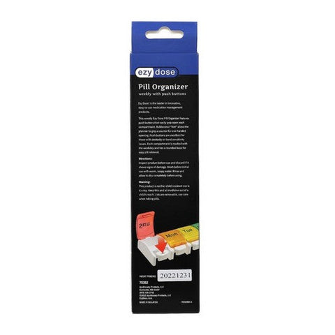 Ezy Dose, Push Button Am And Pm Weekly Pill Organizer Extra Large, 3 Count Ezy Dose