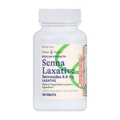 Foster And Thrive, Regular Strength Senna Laxative, 8.6 Mg, 100 Tabs Foster And Thrive