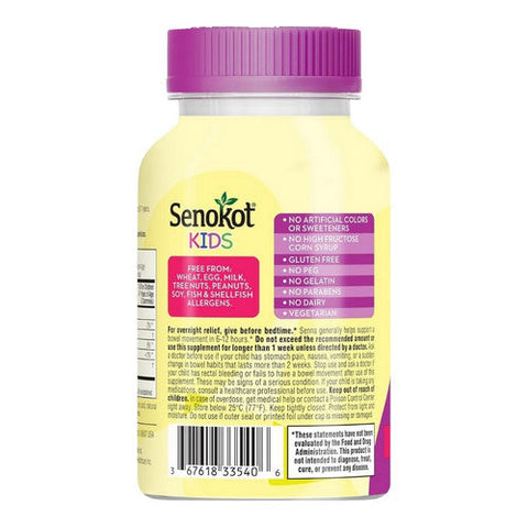 Senokot, Kids Laxative Gummies Mixed Berry, 40 Count Senokot