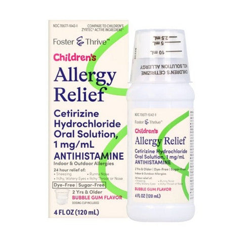 Foster And Thrive, Children's Allergy Relief Cetirizine Hcl, 4 Oz Foster And Thrive