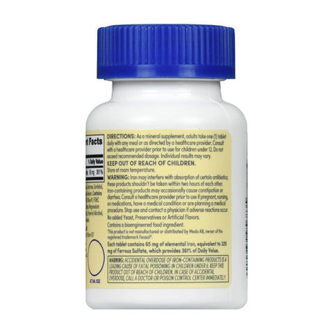 Foster And Thrive, Iron Ferrous Sulfate, 65 Mg, 100 Tabs Foster And Thrive