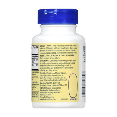 Foster And Thrive, Calcium Citrate + Vitamin D3, 60 Tabs Foster And Thrive