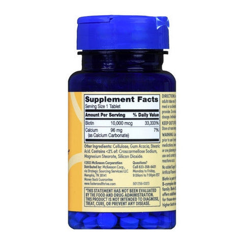 Foster And Thrive, Biotin, 10,000 Mcg, 60 Tabs Foster And Thrive