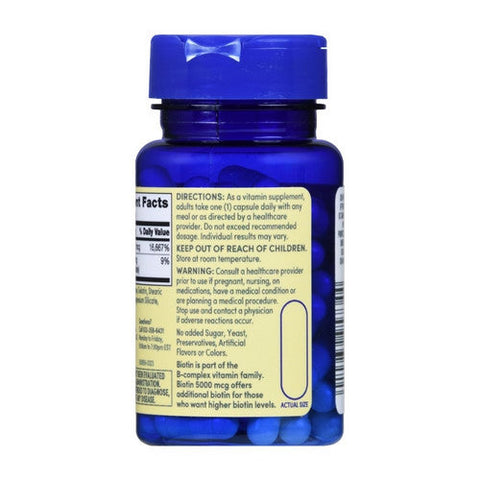 Foster And Thrive, Biotin, 5000 Mcg, 60 Capsules Foster And Thrive