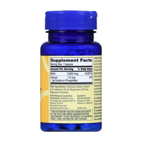 Foster And Thrive, Biotin, 5000 Mcg, 60 Capsules Foster And Thrive