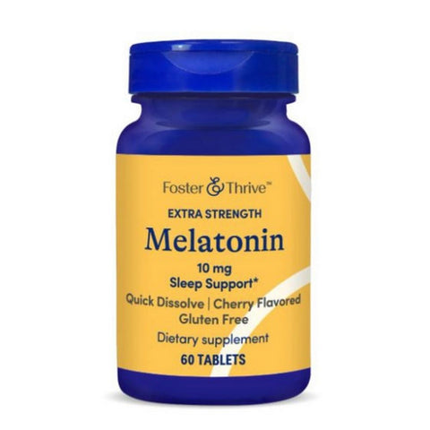 Foster And Thrive, Extra Strength Melatonin, 10 Mg, 60 Tabs Foster And Thrive