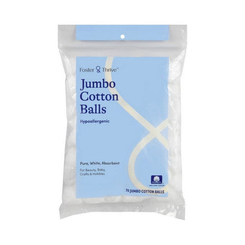 Foster And Thrive, Jumbo Cotton Balls, 70 Count Foster And Thrive