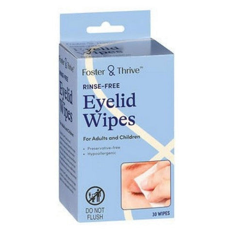 Foster And Thrive, Rinse Free Eyelid Wipes, 30 Count Foster And Thrive