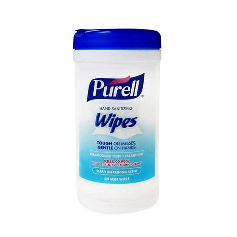 Purell, Canister Wipes Refreshing Hand Sanitizer Fresh Scent, 40 Count Purell