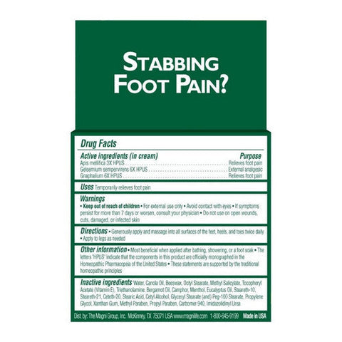 Magnilife, Db Pain Relieving Foot Cream, 4 Oz