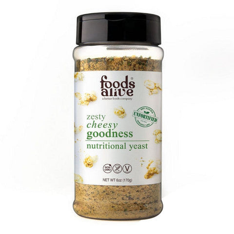 Foods Alive, Nutritional Yeast Zesty Cheesy Shaker, 6 Oz Foods Alive