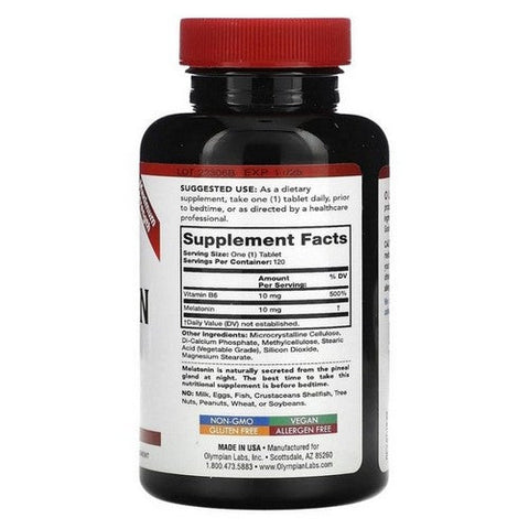 Olympian Labs, Melatonin Time Release Maximum Strength, 10 mg, 120 Tablets Olympian Labs
