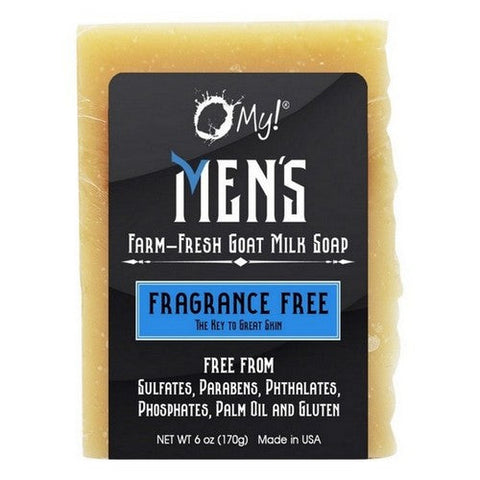 O MY!, Goat Milk Soap Bar Mens Fragrance Free, 6 Oz O MY!