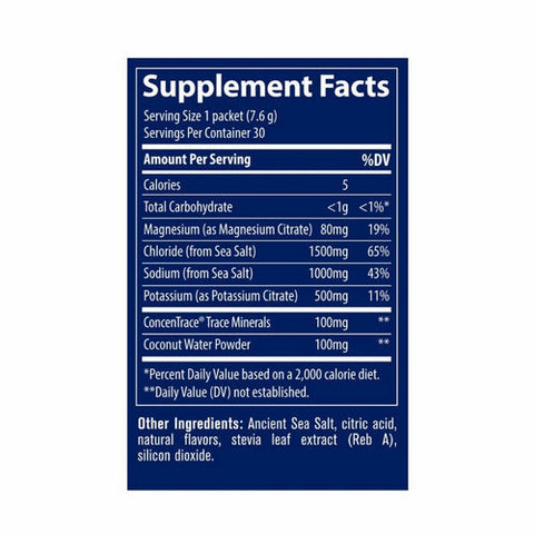 Trace Minerals, ZeroLyte Stick Packs Salt Berry Lemonade, 30 Packets Trace Minerals