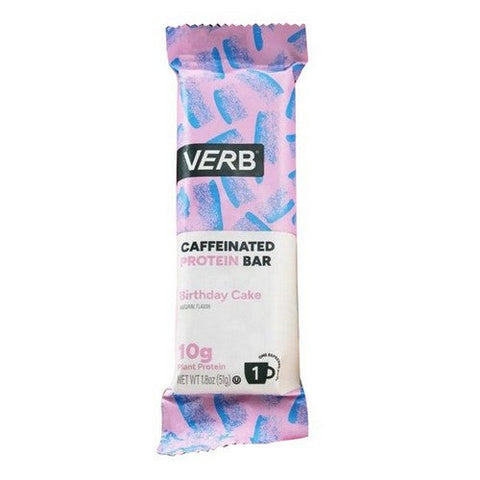 Verb Energy, Birthday Cake Caffeinated Protein Bar, 1.8 Oz (Case Of 12) Verb Energy