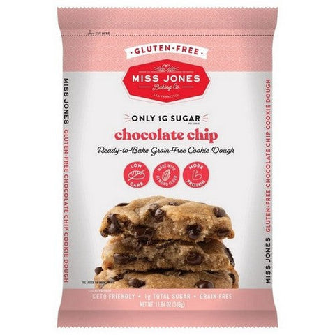 Miss Jones Baking Co, Keto Cookie Dough Chocolate Chip, 11.84  Oz (Case Of 6) Miss Jones Baking Co