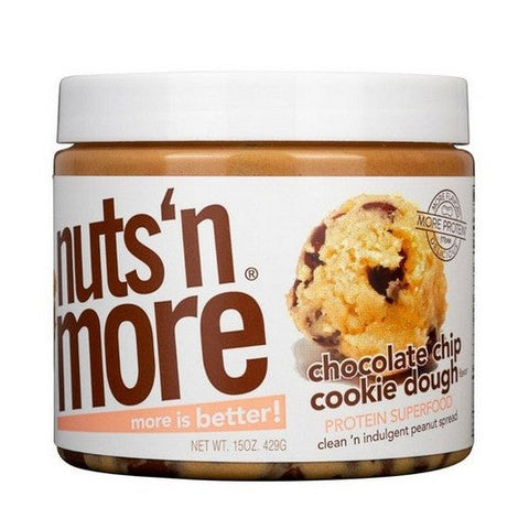 Nuts N More, Peanut Butter Spread Chocolate Chip Cookie Dough, 16 Oz (Case Of 6) Nuts N More