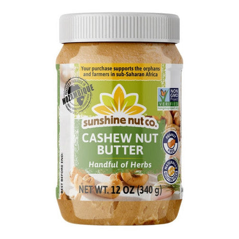 Sunshine Nut Company, Cashew Nut Butter Herb, 12 Oz (Case Of 6) Sunshine Nut Company