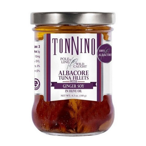 Tonnino, Albacore Tuna Fillets With Ginger Soy, 6.3 Oz (Case Of 6) Tonnino