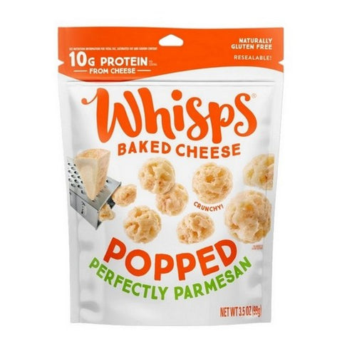 Whisps, Popped Cheese Perfectly Parmesan, 3.5 Oz (Case Of 6) Whisps