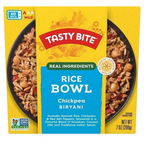 Tasty Bite, Rice Bowl ChickPea Biryani, 7 Oz (Case Of 6) Tasty Bite