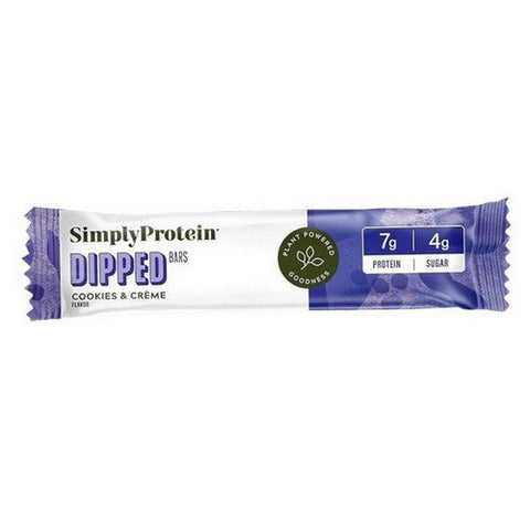 Simply Protein, Dipped Snack Bars Cookies And Creme, 0.88 Oz X 5 Count (Case Of 6) Simply Protein