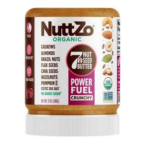 Nuttzo, Organic 7 Nut and Seed Butter Paleo Power Fuel Crunchy, 12 Oz (Case Of 6) Nuttzo