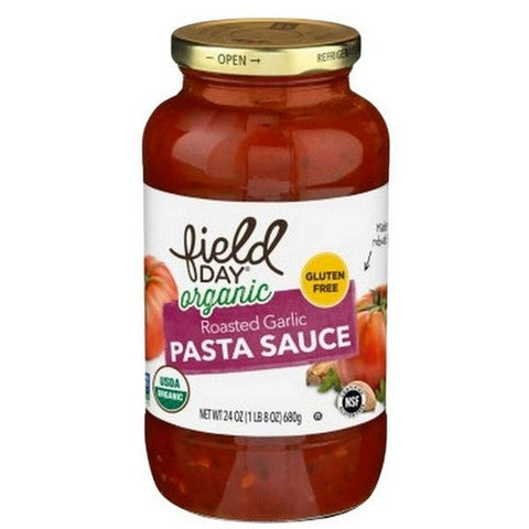 Field Day, Organic Roasted Garlic Pasta Sauce, 24 Oz (Case Of 12) Field Day