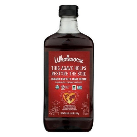 Wholesome, Raw Blue Agave Nectar, 18.5 Oz (Case Of 6) Wholesome