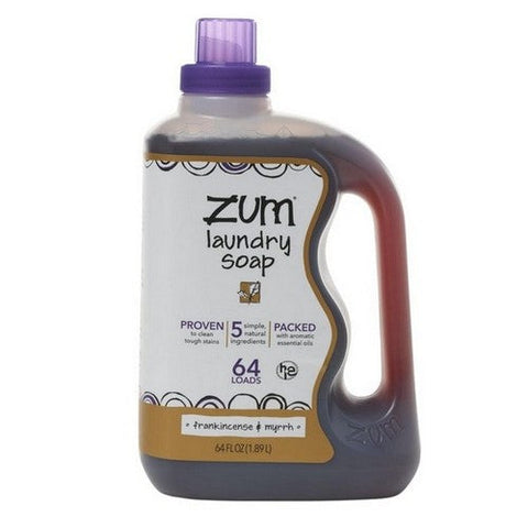 Zum, Clean Aromatherapy Laundry Soap Frankincense And Myrrh, 64 Oz (Case Of 6) Zum