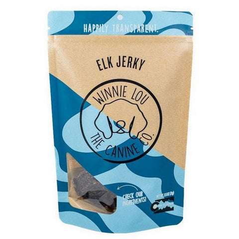 Winnie Lou, Elk Jerky Dog Treats Bag, 2.5 Oz (Case Of 6) Winnie Lou