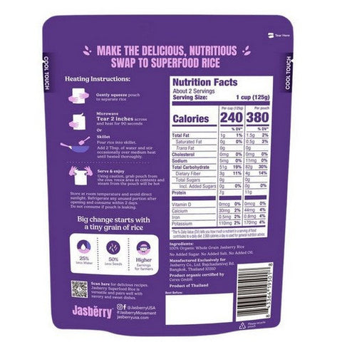 Jasberry, Superfood Original Rice, 7.05 Oz (Case Of 6) Jasberry