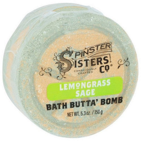Spinster Sisters Co, Bath Bomb Lemongrass Sage, 5.3 Oz (Case Of 6) Spinster Sisters Co