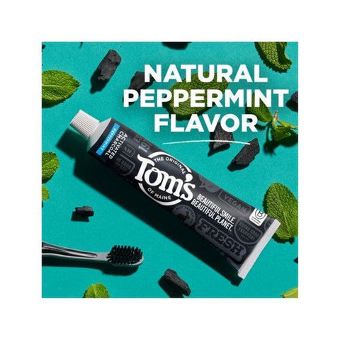 Tom's Of Maine, Anticavity Activated Charcoal Peppermint Toothpaste, 4 Oz (Case Of 6) Tom's Of Maine