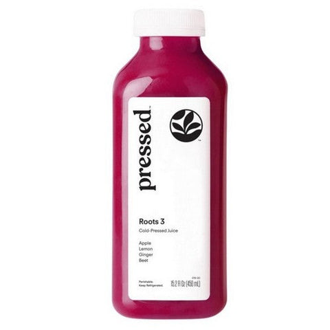 Pressed Juicery, Roots 3 Cold Pressed Juice With Ginger, 12 Oz (Case Of 6) Pressed Juicery
