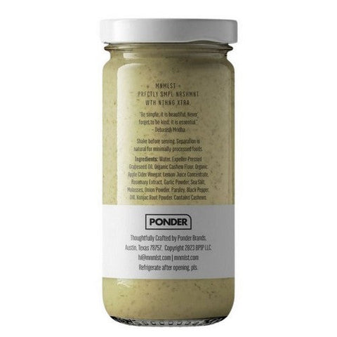 MNMLST, Vegan Ranch Dressing, 8.5 Oz (Case Of 6) MNMLST